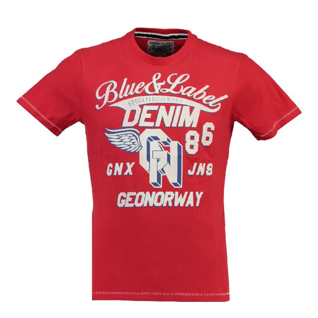 Geographical Norway Boy's Red Jactive T-Shirt