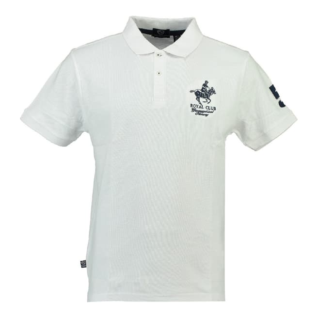 Geographical Norway Boy's White Kampai Short Sleeve Polo