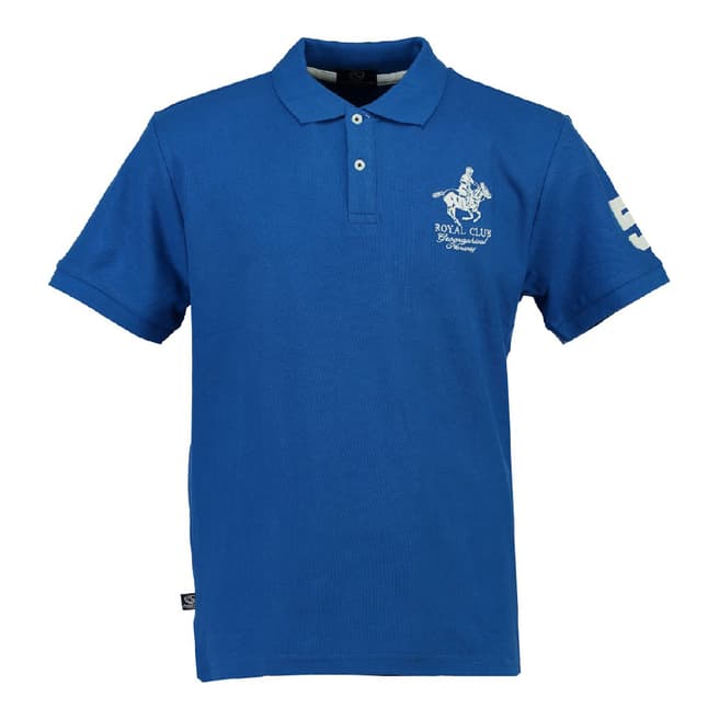 Geographical Norway Boy's Blue Kampai Short Sleeve Polo