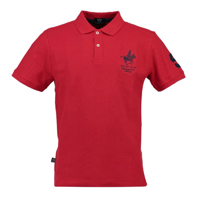 Geographical Norway Boy's Red Kampai Short Sleeve Polo
