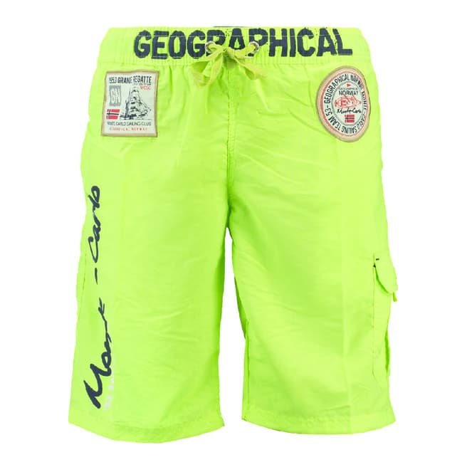 Geographical Norway Boy's Lime Green Quorban Swim Shorts