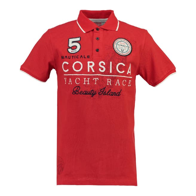 Geographical Norway Boy's Red Kelistica Short Sleeve Polo