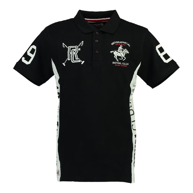 Geographical Norway Boy's Black/White Kevian Polo Shirt