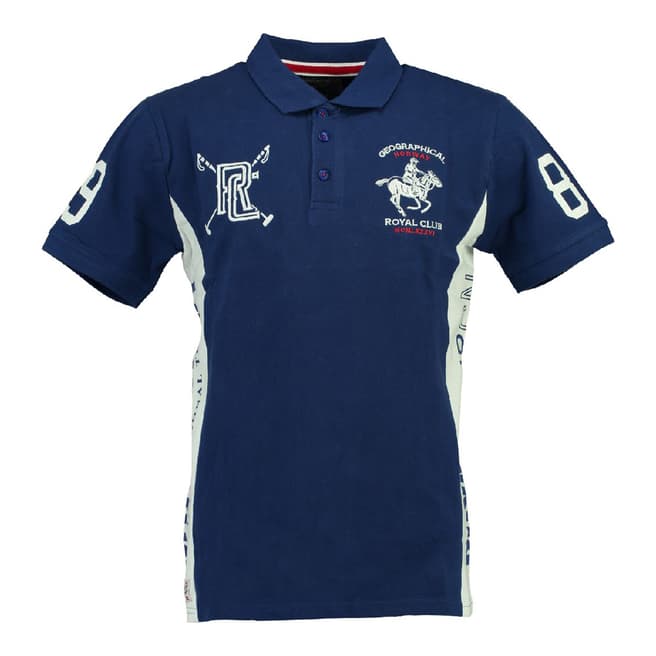 Geographical Norway Boy's Royal Blue/White Kevian Polo Shirt