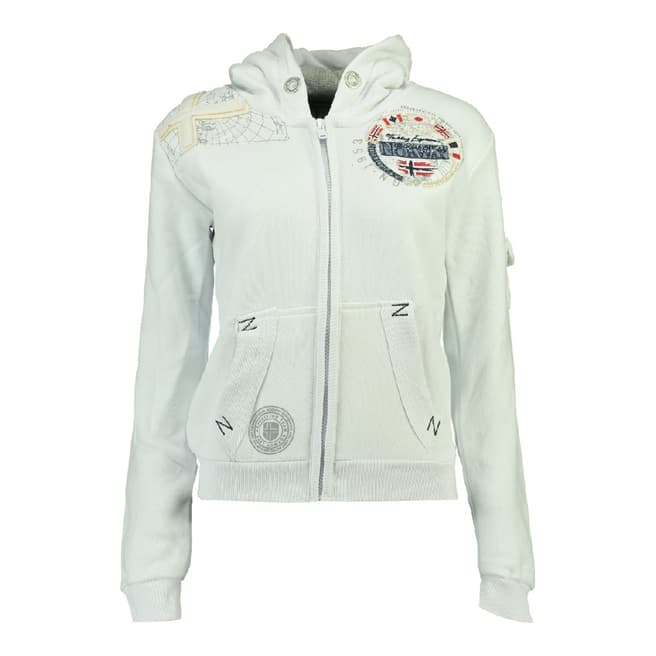 Geographical Norway Boy's White Fudicael Hoodie