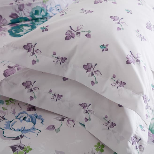 Belledorm Melody Pair of Oxford Pillowcases, Teal/Purple