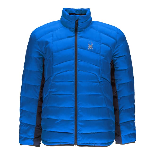 Spyder Men's Blue Geared Full Zip Synthetic Down Jacket