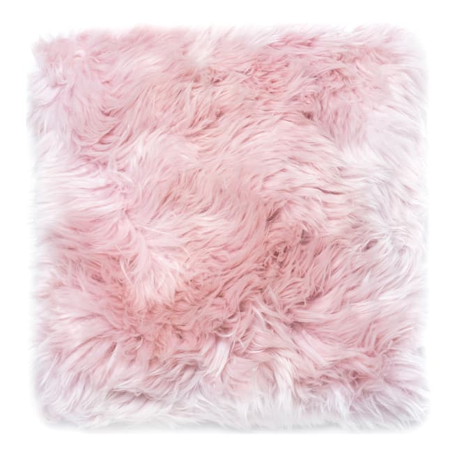 Royal Dream Heavenly Pink Sheepskin Cushion 45x45cm