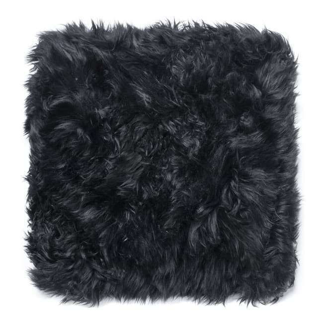 Royal Dream Black Sheepskin Cushion 45x45cm