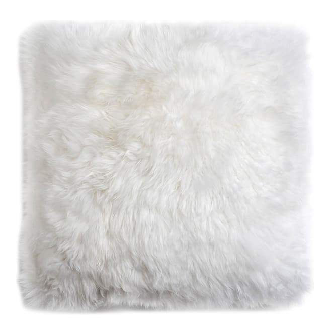 Royal Dream Natural White Sheepskin Cushion 45x45cm