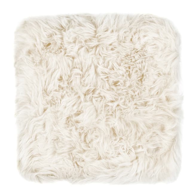 Royal Dream Natural White Sheepskin Chair Pad 40x40cm