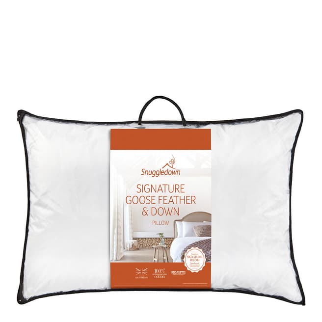 Snuggledown Goose Feather & Down Pillow, Medium/Firm