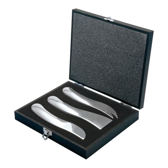 Philippi Set of 3 Silver Wave Cheese Knives