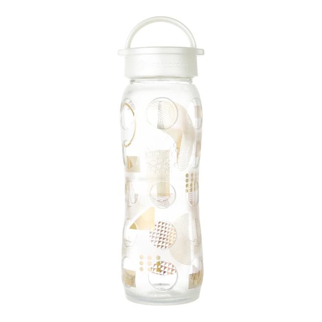 Lifefactory Clear Moderniste Glass Bottle with 24 Carat Fused Gold, 625ml