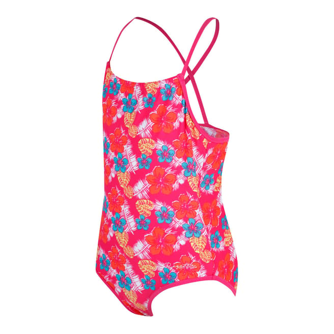 Regatta Girl's Hot Pink/Tropical Takisha Swimming Costume