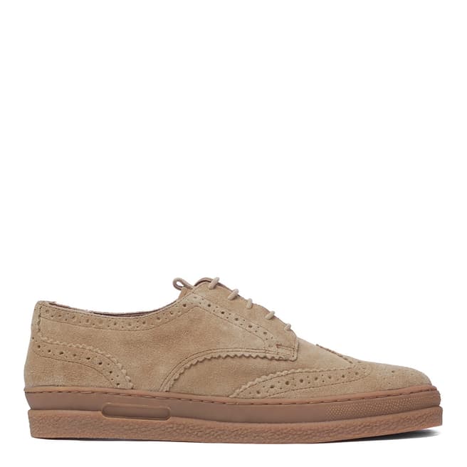 Hudson London Sand  Suede Alford Brogue Shoes 