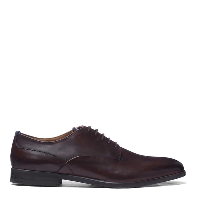 H by Hudson Brown Leather Axminster Derby Shoes