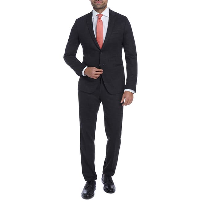Boss by Hugo Boss Charcoal Stretch Wool Suit