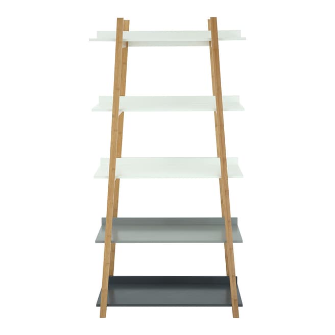 Fifty Five South Grey/Bamboo Nostra Shelf Unit