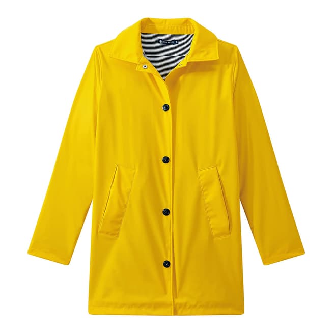 Petit Bateau Yellow Overcoat Style Waterproof Raincoat