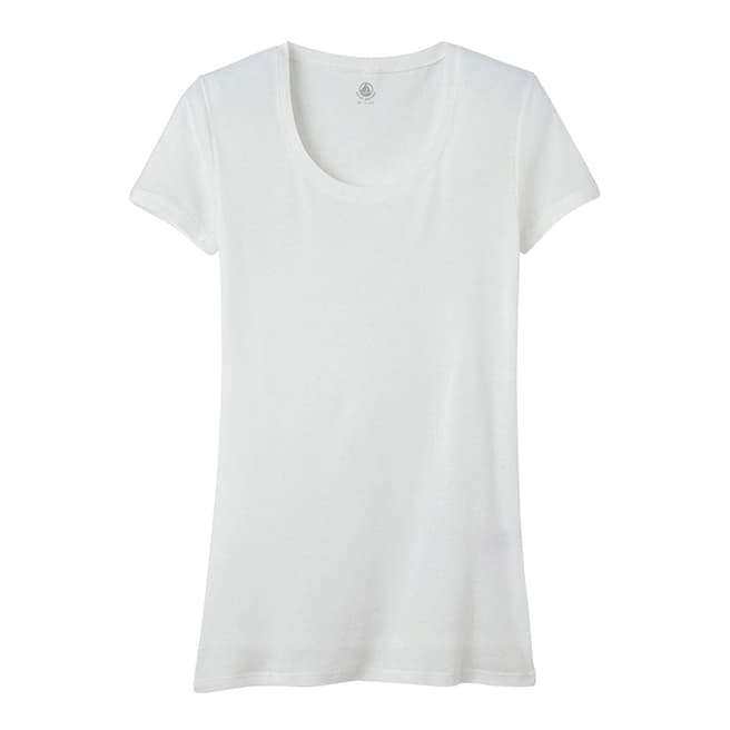 Petit Bateau White Light Cotton T-Shirt
