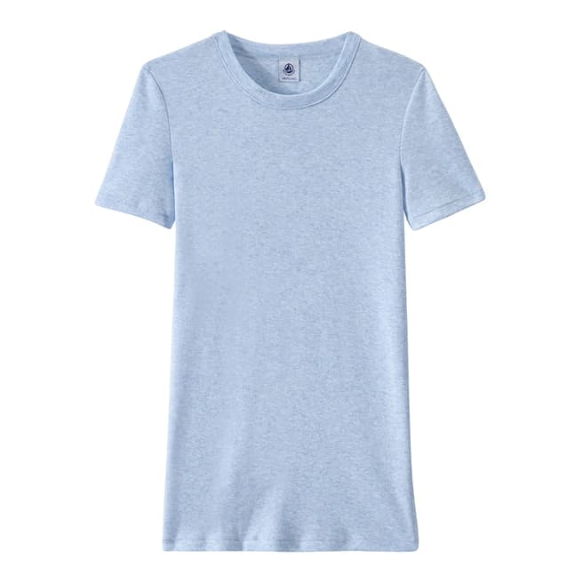 Petit Bateau Blue Heritage Rib Cotton T-Shirt