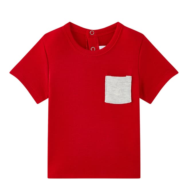 Petit Bateau Baby Boy's Red Plain T-Shirt