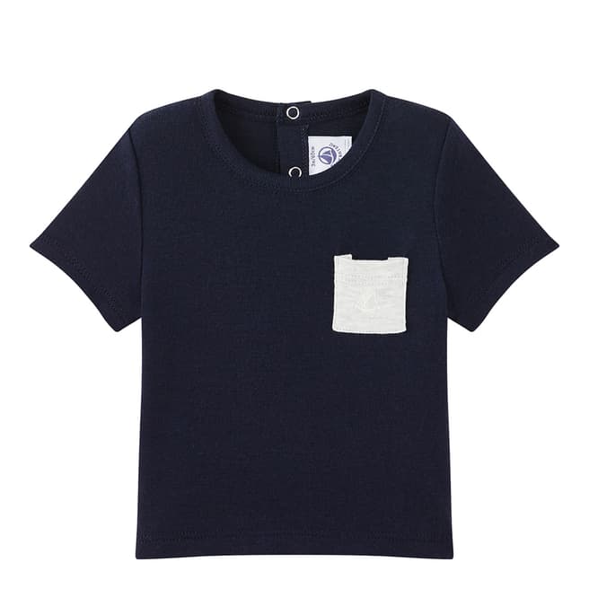 Petit Bateau Baby Boy's Navy Plain T-Shirt