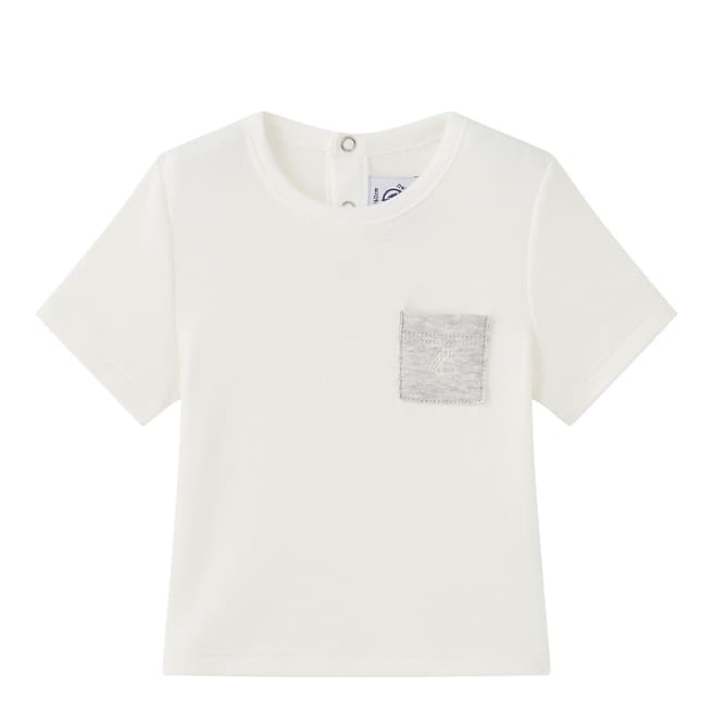 Petit Bateau Baby Boy's Cream Plain T-Shirt