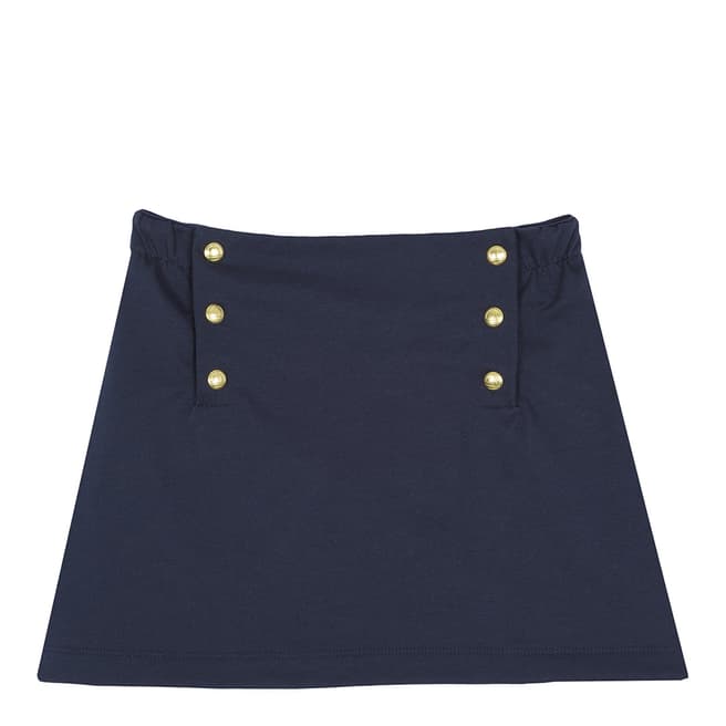 Petit Bateau Navy Skirt With Flap