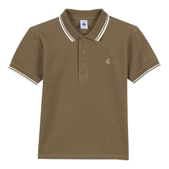Petit Bateau Brown Short Sleeve Polo T-Shirt