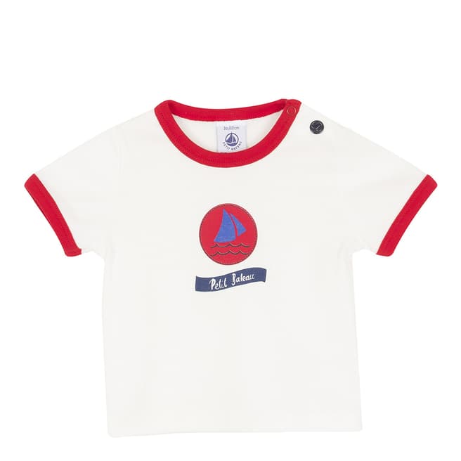 Petit Bateau Baby Boy's Cream Short-Sleeved T-Shirt