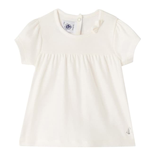 Petit Bateau Baby Girl's Cream T-Shirt