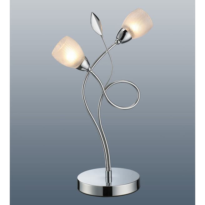 Russell Lowe Chrome 2 Arm Table Lamp
