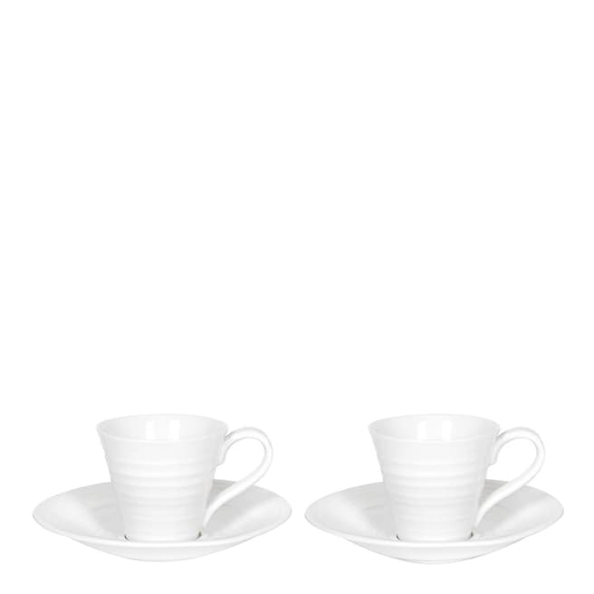 Sophie Conran Set of 2 Espresso Cups & Saucers, 80ml
