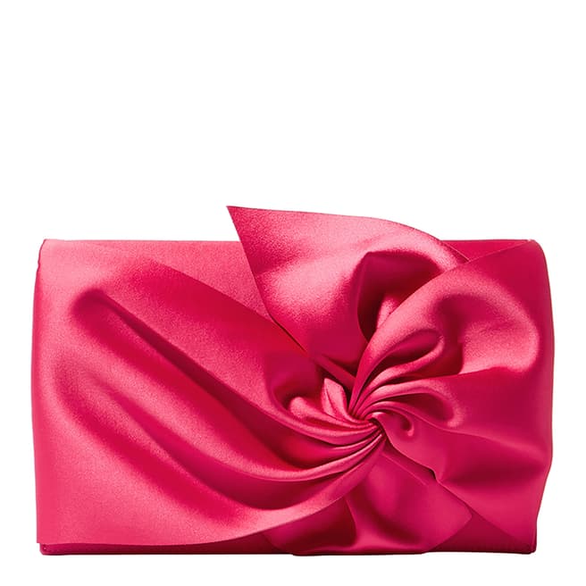 Karen Millen Pink Twist Front Clutch Bag