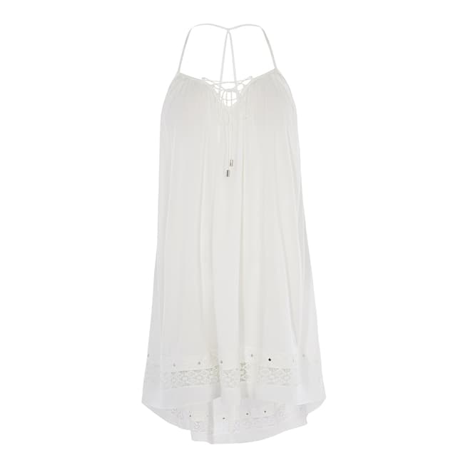 Karen Millen White Lace Up Strappy Summer Dress