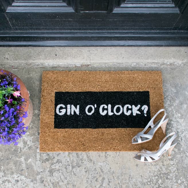 Artsy Doormats Gin O'clock Glitter Doormat