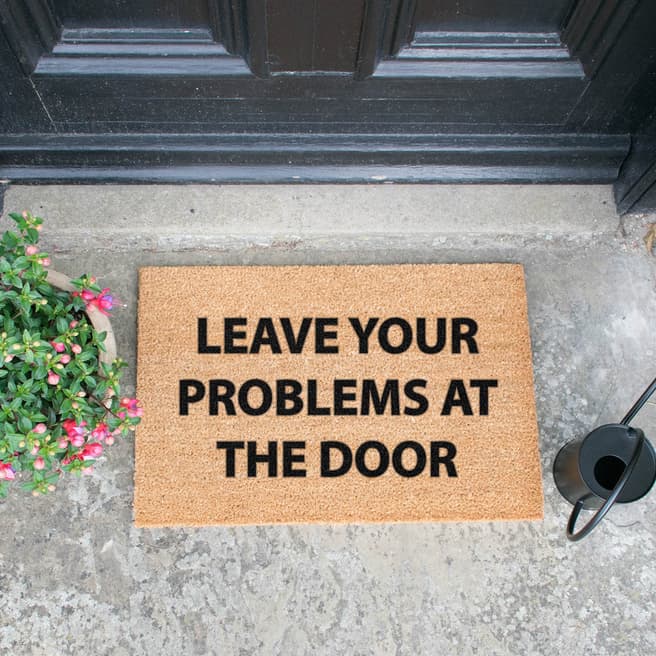 Artsy Doormats Leave Your Problems at the Door Doormat