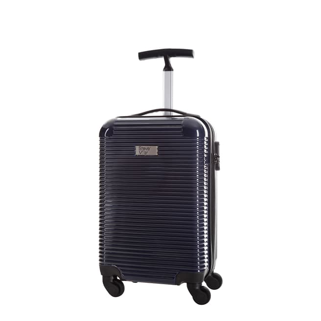 Steve Miller Blue 4 Wheel Rigid Journey Cabin Suitcase 45cm