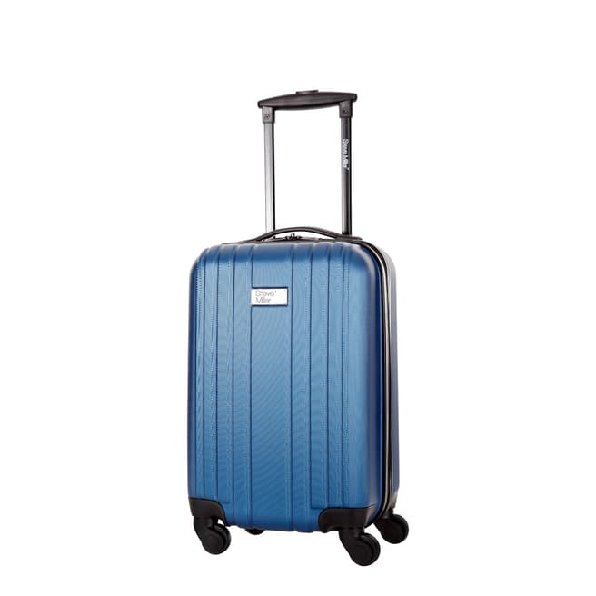 Steve Miller Blue 4 Wheel Rigid Living Cabin Suitcase 45cm