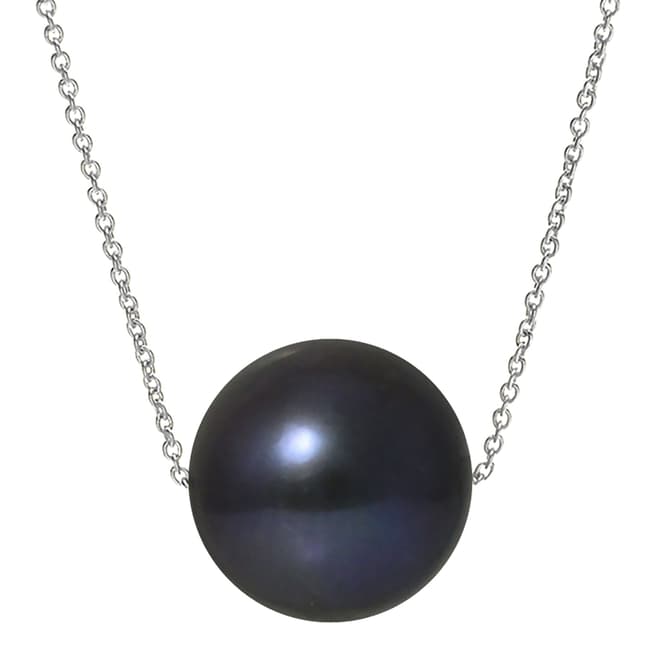 Atelier Pearls Black Tahitian Style White Gold Freshwater Pearl Necklace