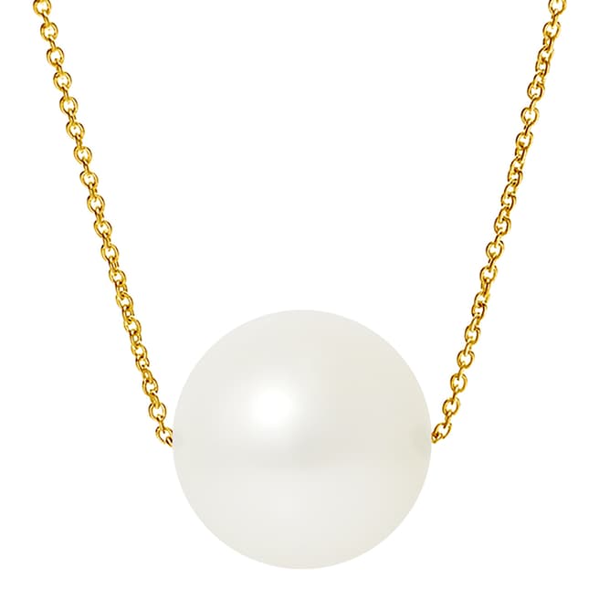 Atelier Pearls Natural White Yellow Gold Freshwater Pearl Necklace