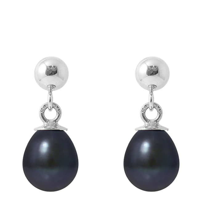Ateliers Saint Germain Black Tahitian Style Silver Freshwater Pearl Earrings