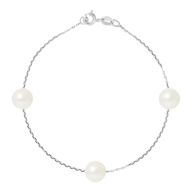 Atelier Pearls Natural White Silver Freshwater Pearl Bracelet