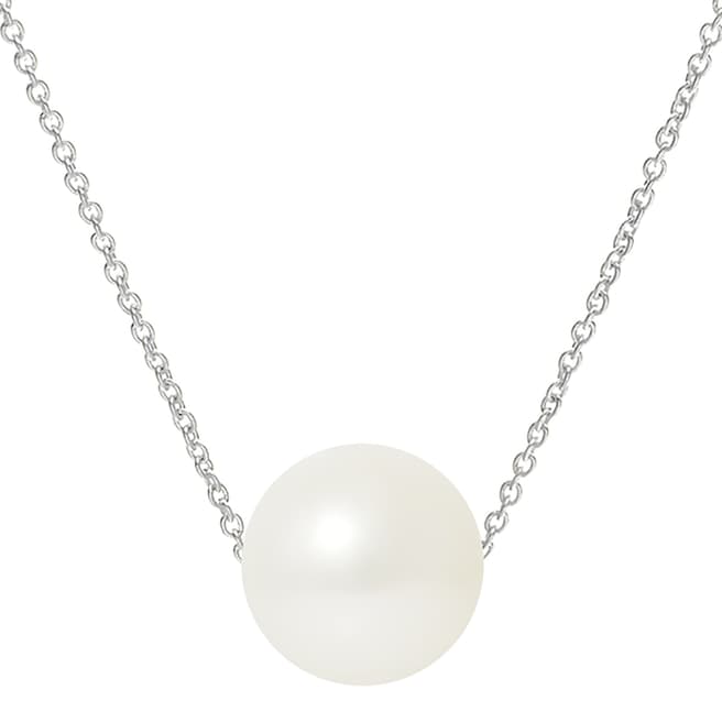 Ateliers Saint Germain Natural White /Silver Freshwater Pearl Necklace 9-10mm