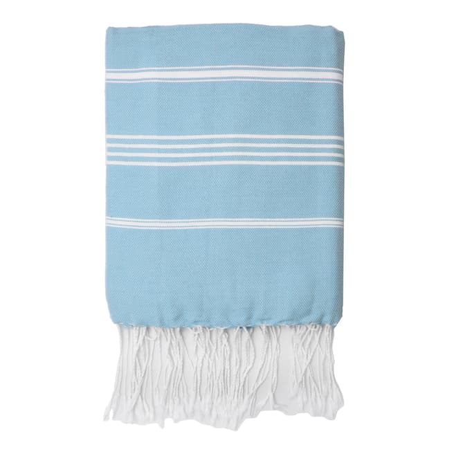 Febronie Mykonos Hammam Towel, Pale Blue