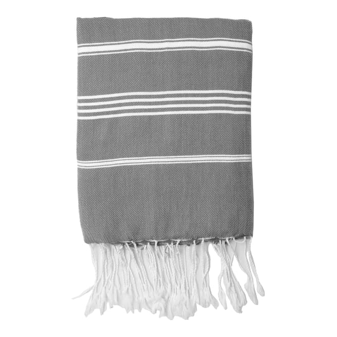 Febronie Mykonos Hammam Towel, Medium Grey