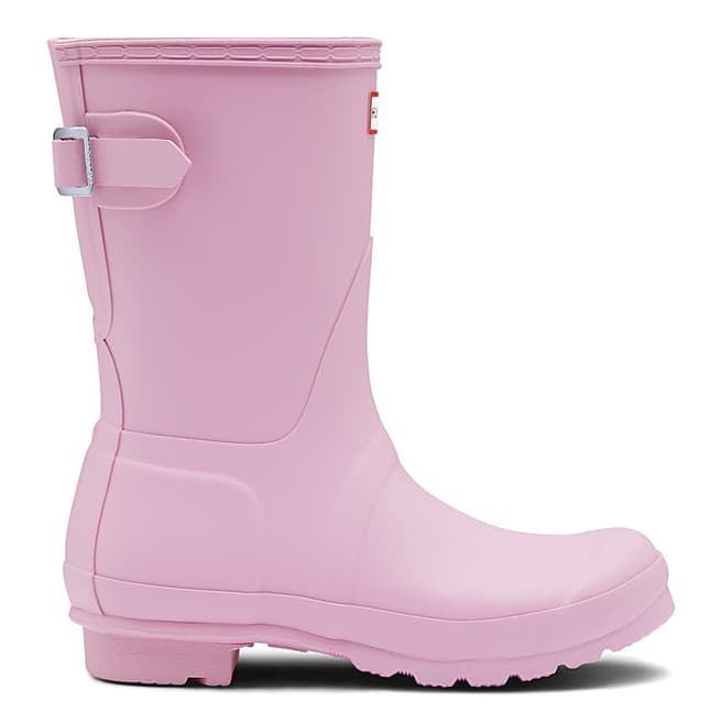 Hunter Womne's Pink Original Short Adjustable Wellington Boots