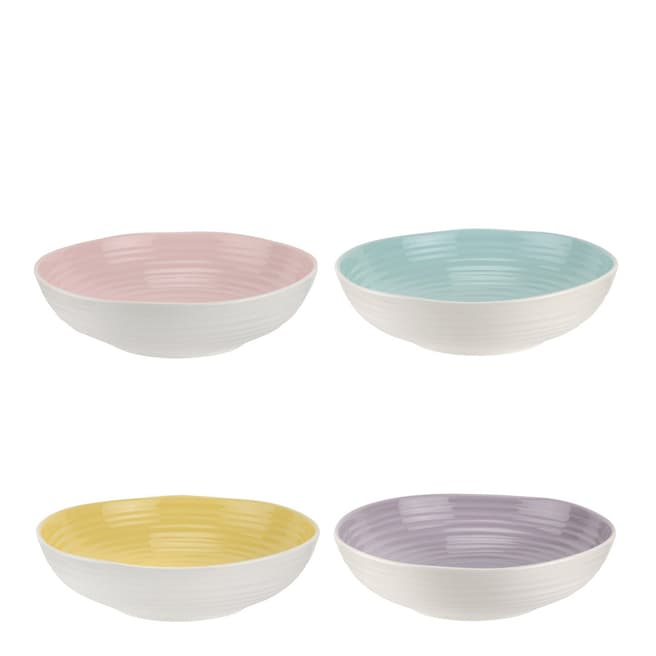 Sophie Conran Set of 4 Assorted Colours Coupe Pasta Bowls